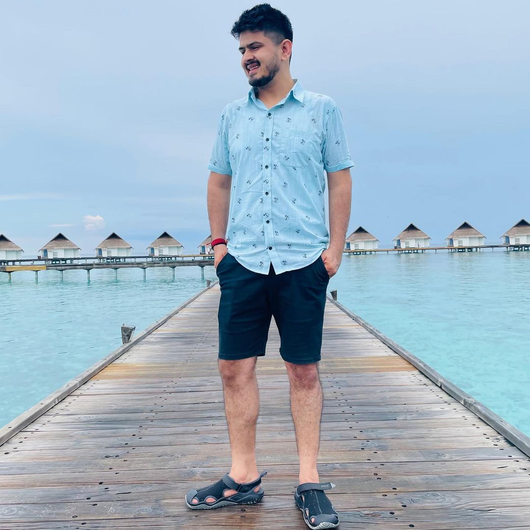 Menswear Sky Blue Palm Shirt