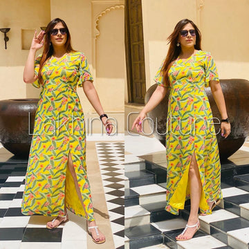 Yellow Georgette Maxi