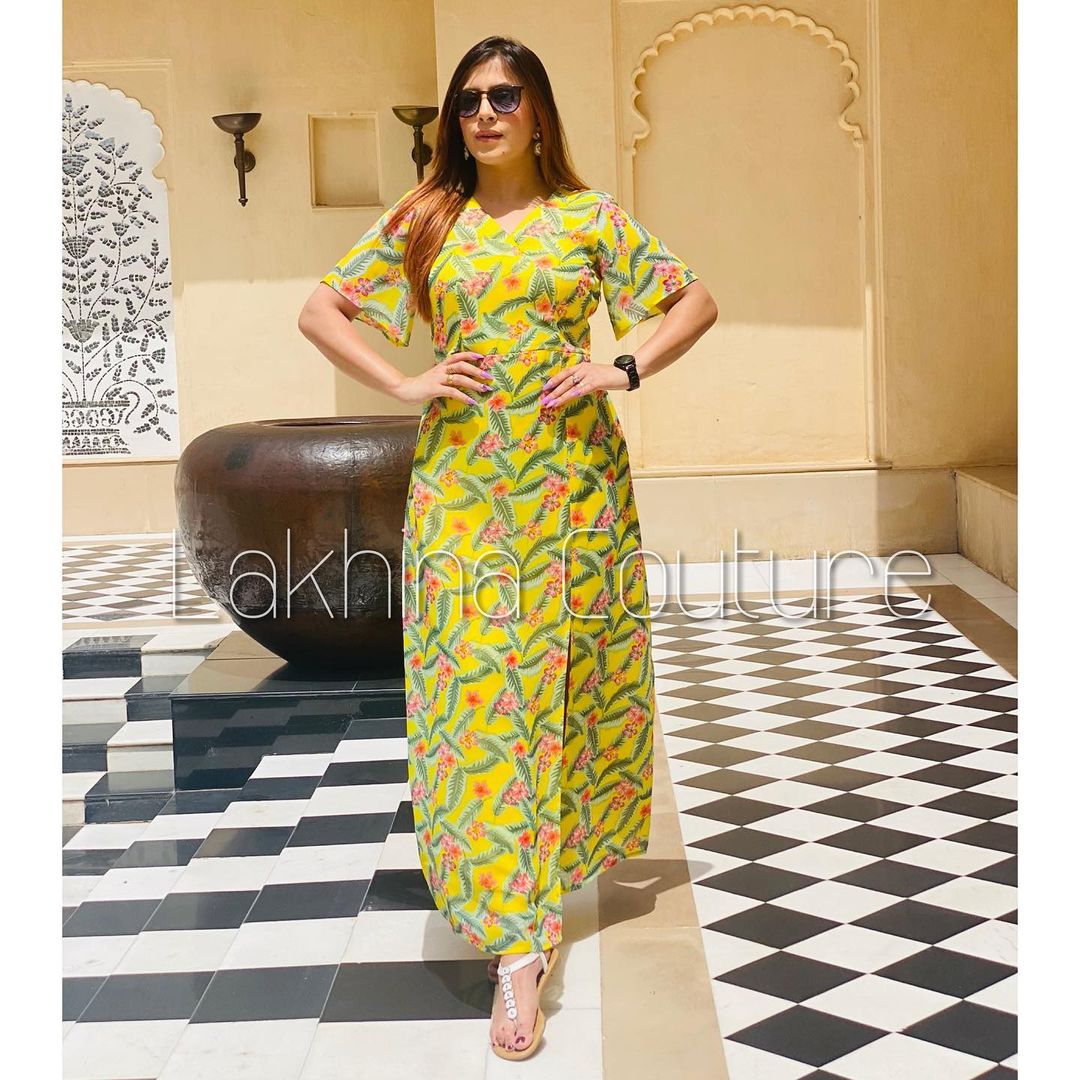 Yellow Georgette Maxi