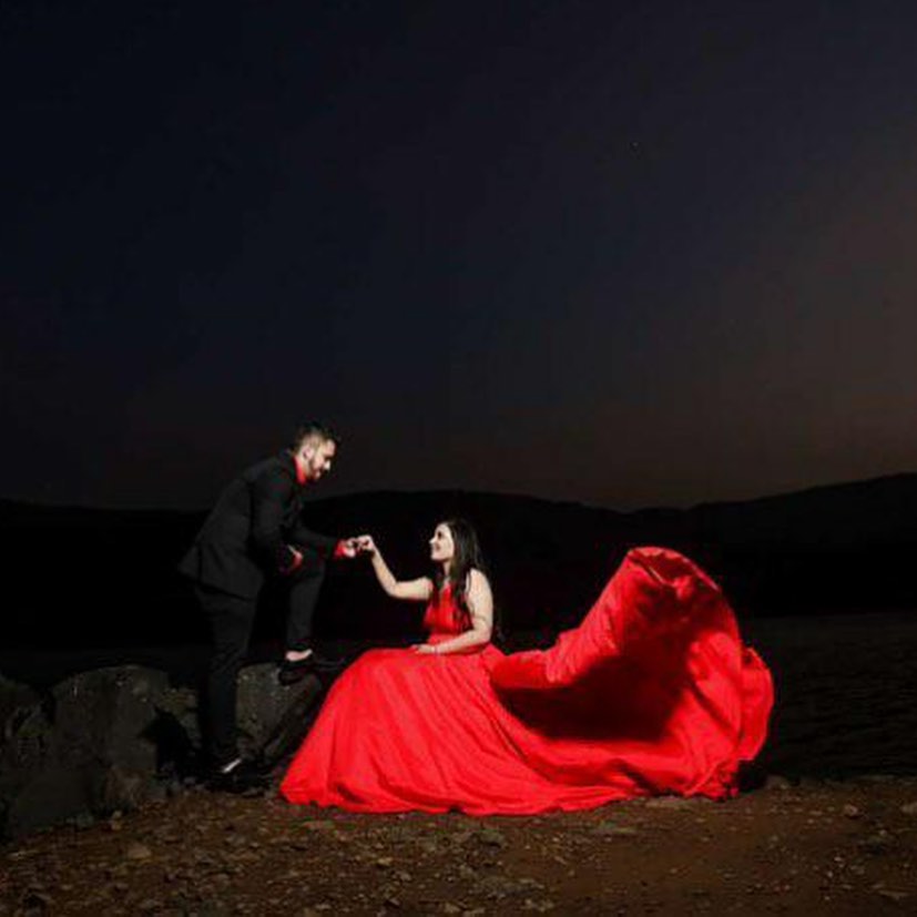 Red Trail Gown