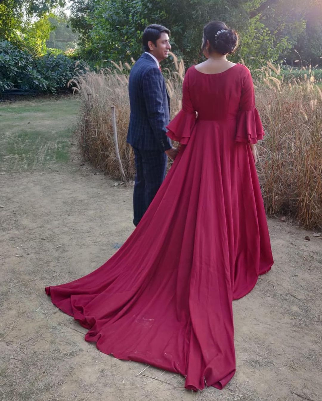 Red Raw Slik Gown