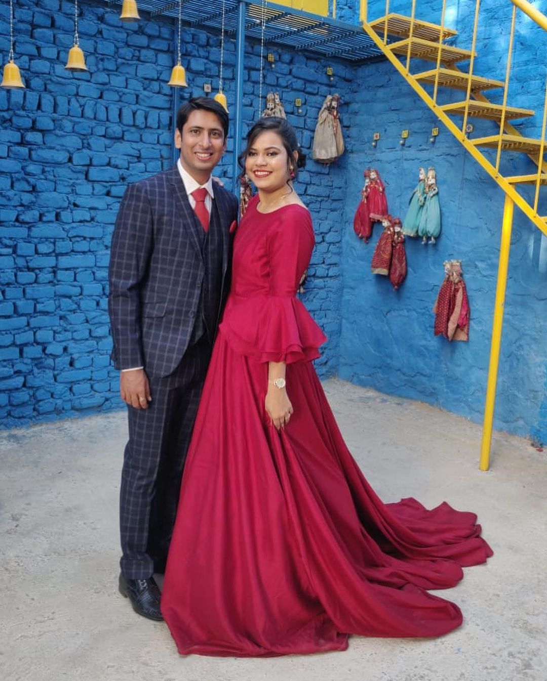 Red Raw Slik Gown