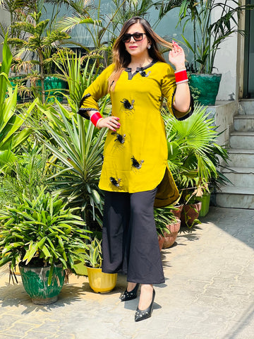 Apple Green Embroidered Suit