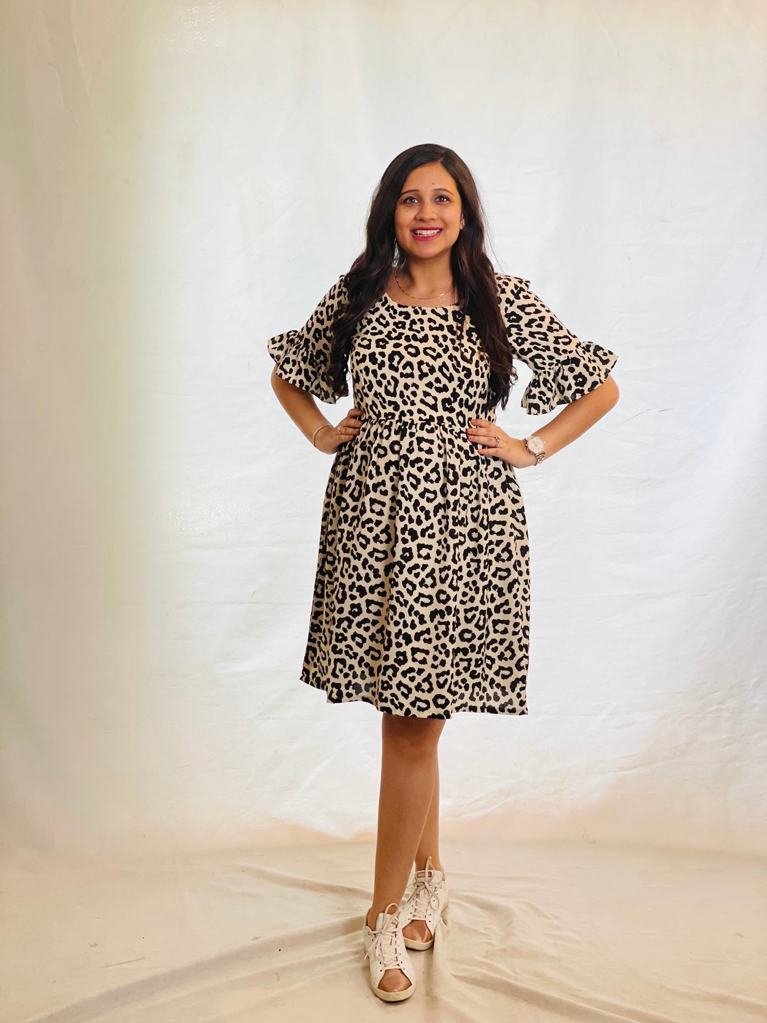 Beige Cheetah Dress