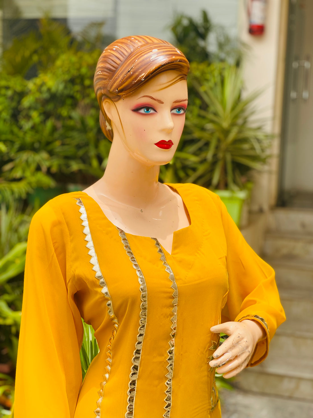 Yellow Georgette Suit