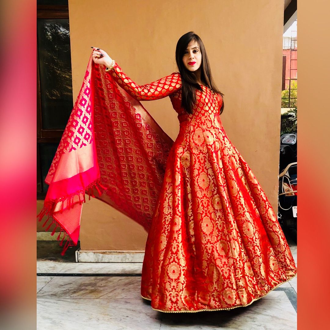 Banarasi Pink Dupatta