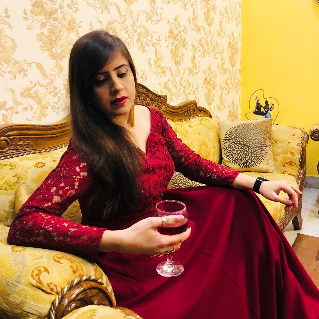 Cranberry Flare Gown