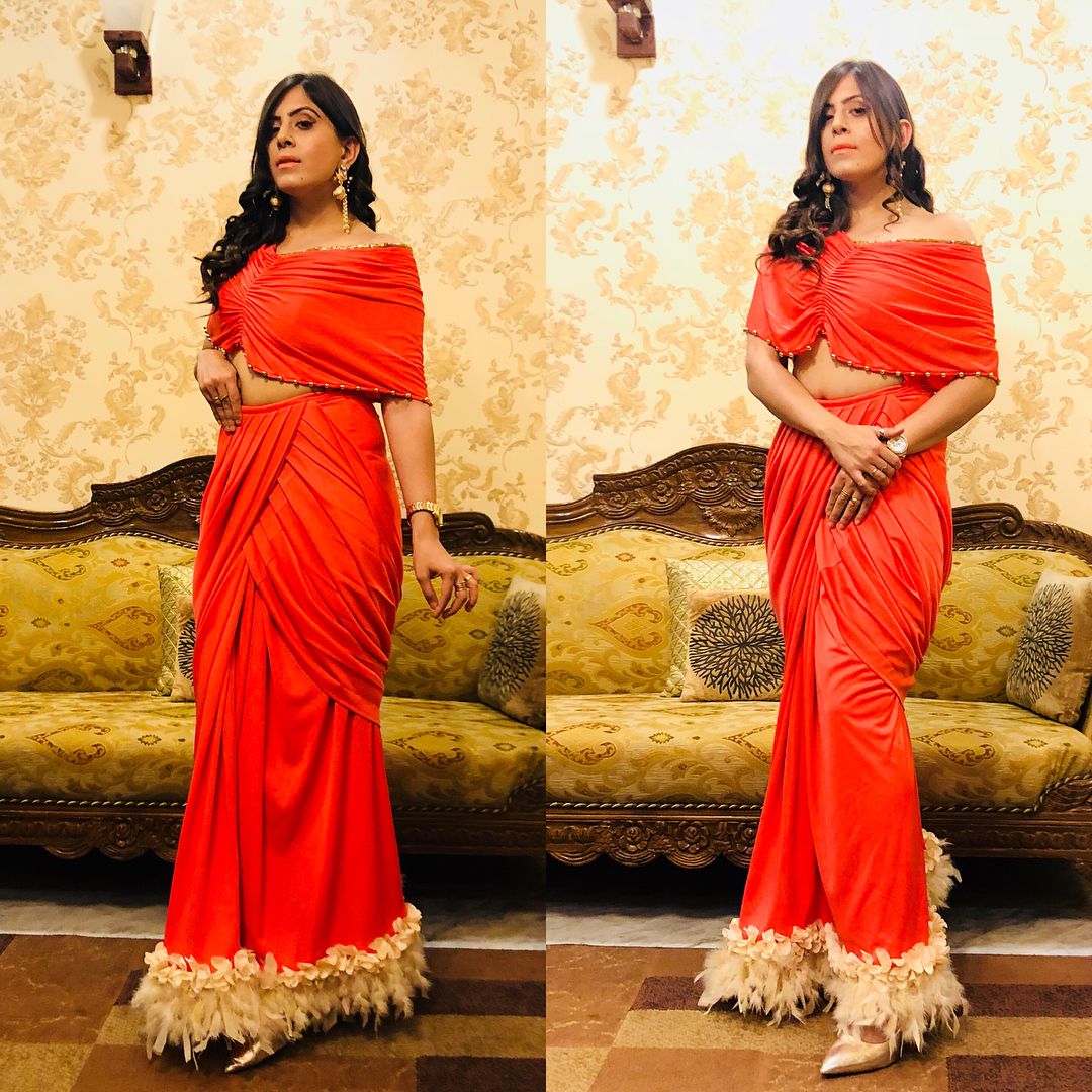 Orange Cocktali Gown