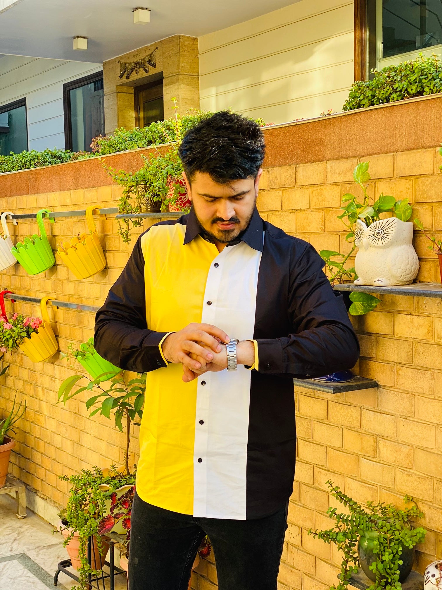 Menswear Tri Color Shirt