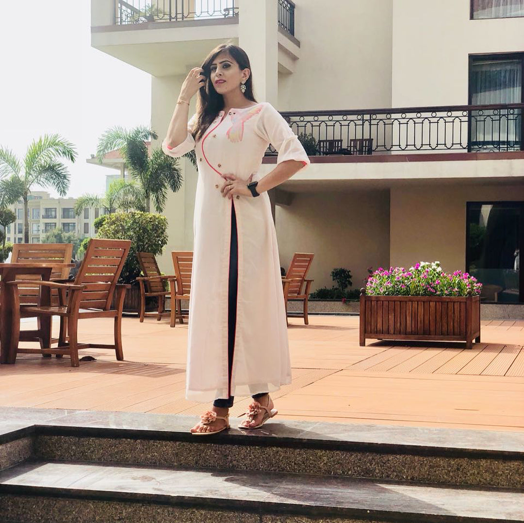 Blush Pink Pigeon Kurti