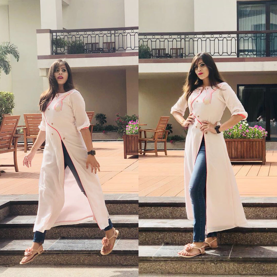 Blush Pink Pigeon Kurti