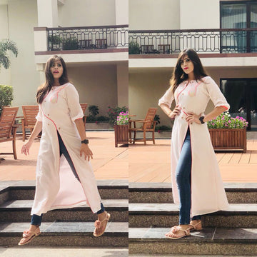 Blush Pink Pigeon Kurti