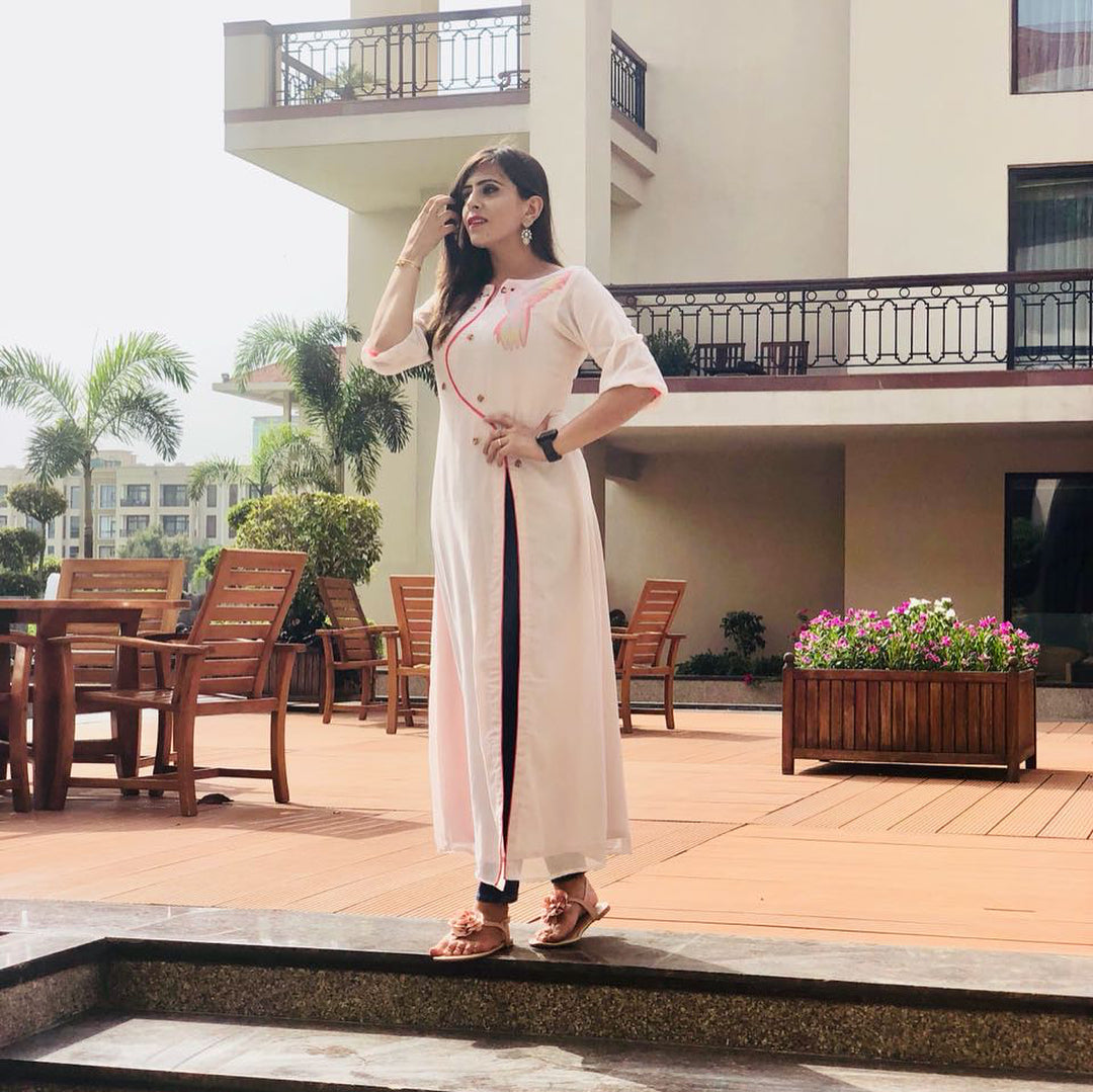 Blush Pink Pigeon Kurti