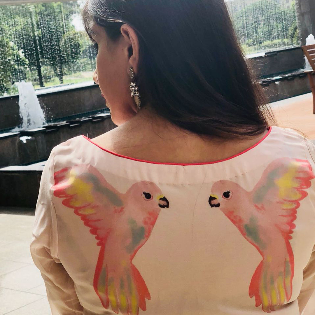 Blush Pink Pigeon Kurti