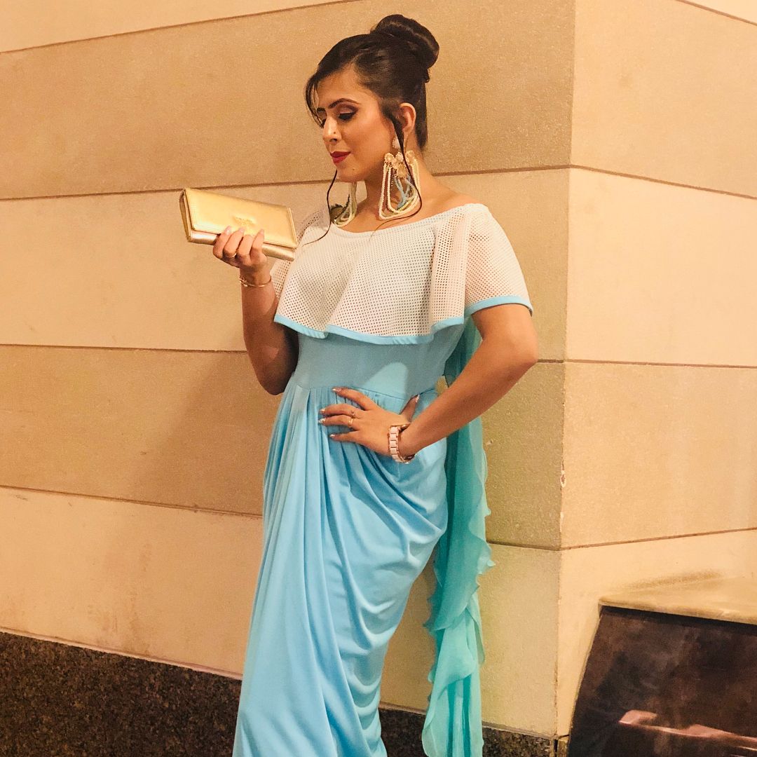 Sky Blue Sexy Drape