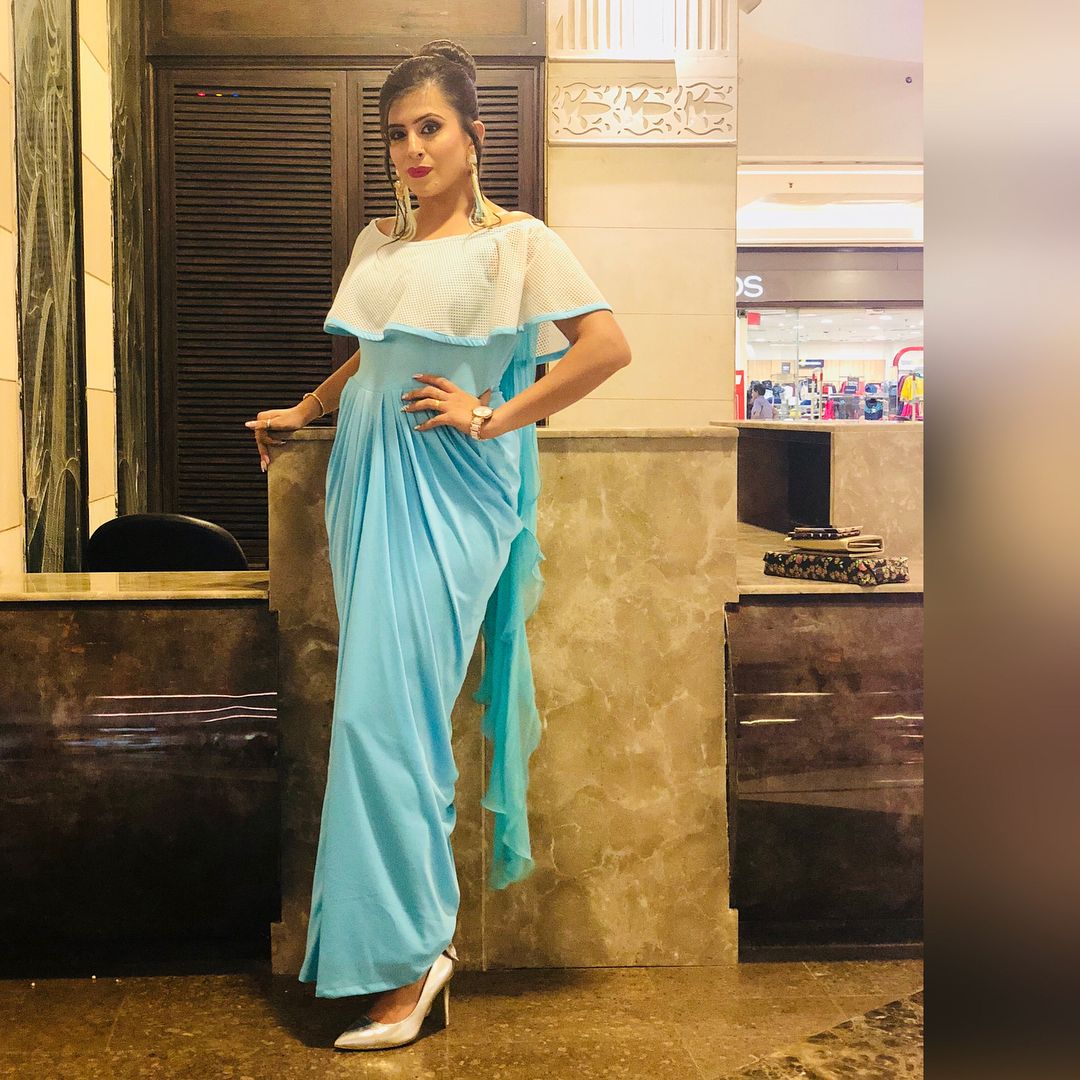 Sky Blue Sexy Drape