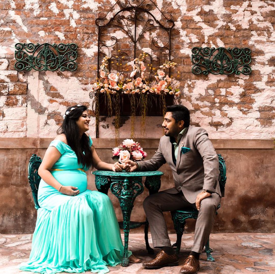 Sky Blue Georgette Gown