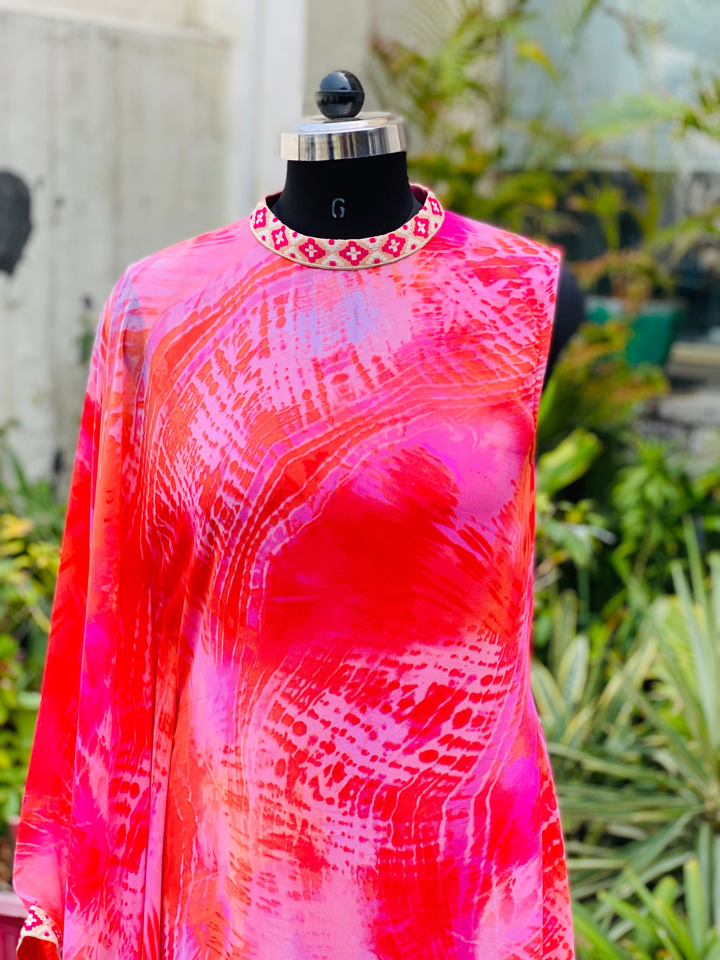 Pink Tie & Die Kaftaan