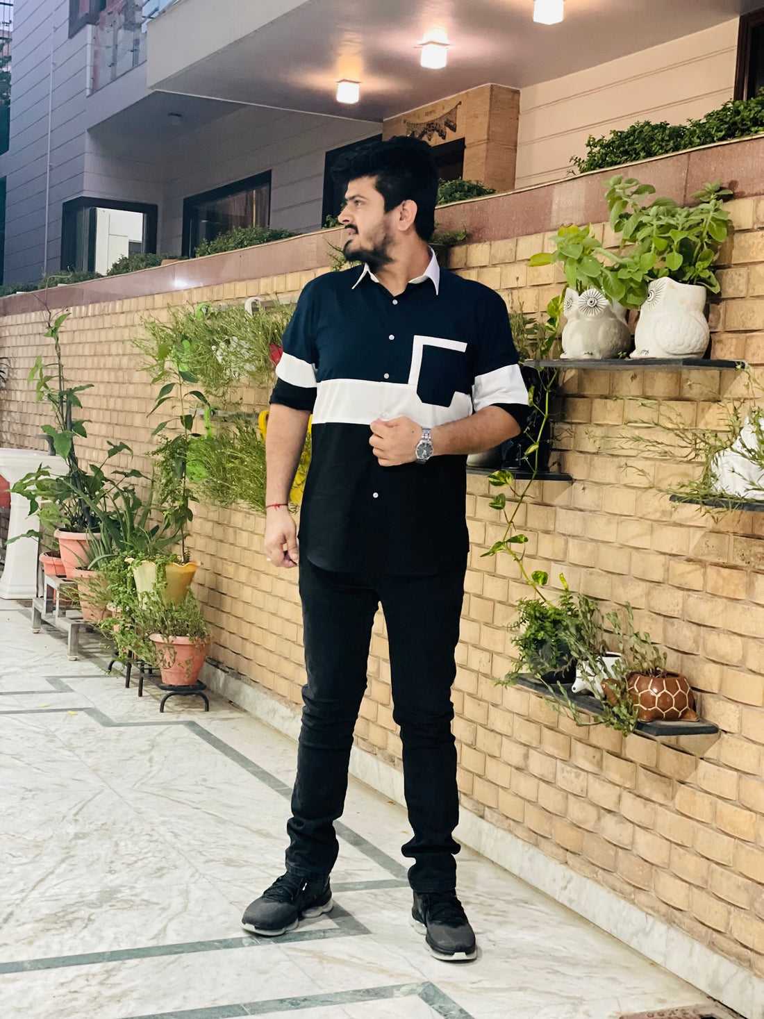 Menswear Tri Color Shirt