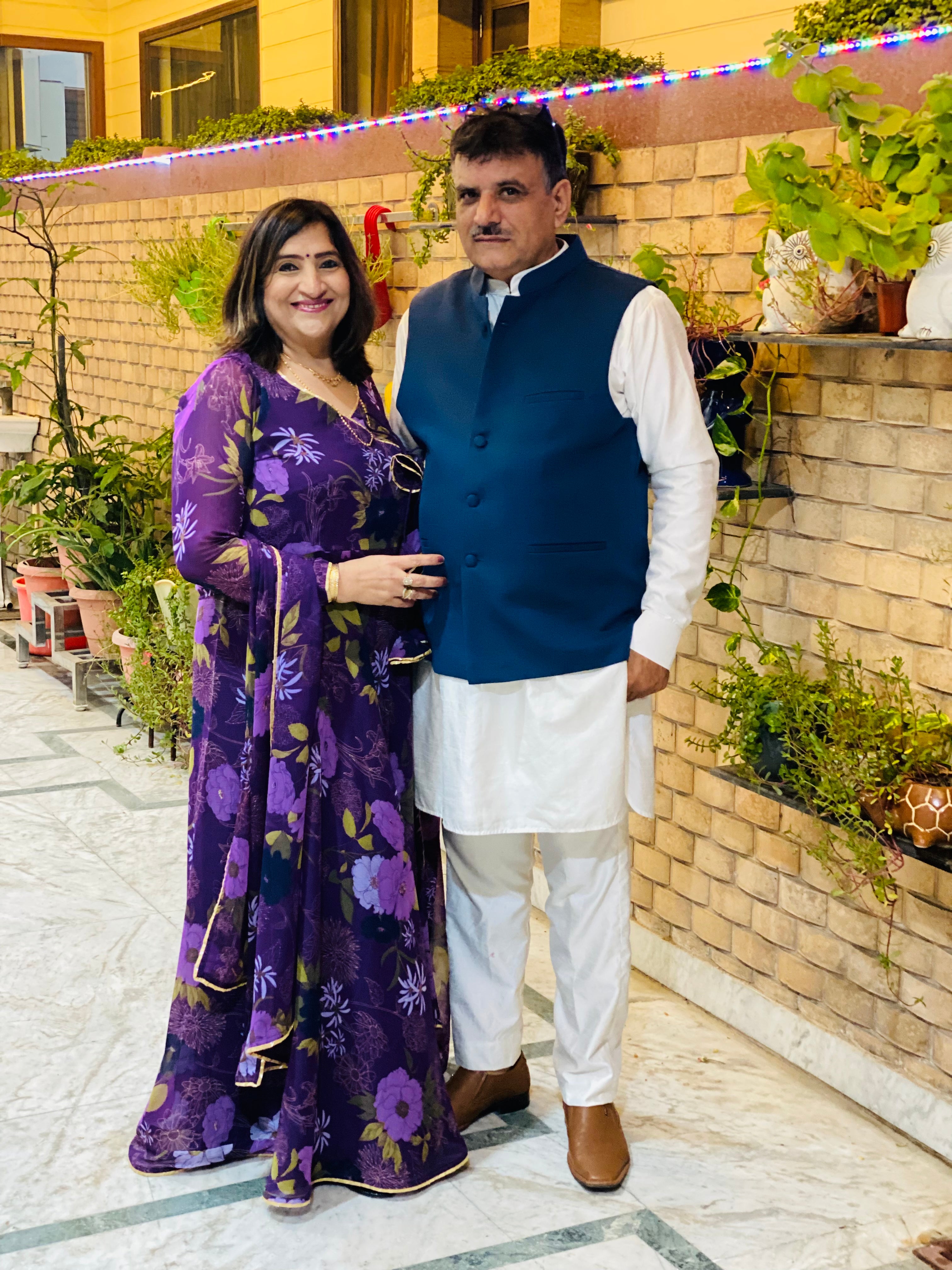 Navy Blue Linen Waistcoat