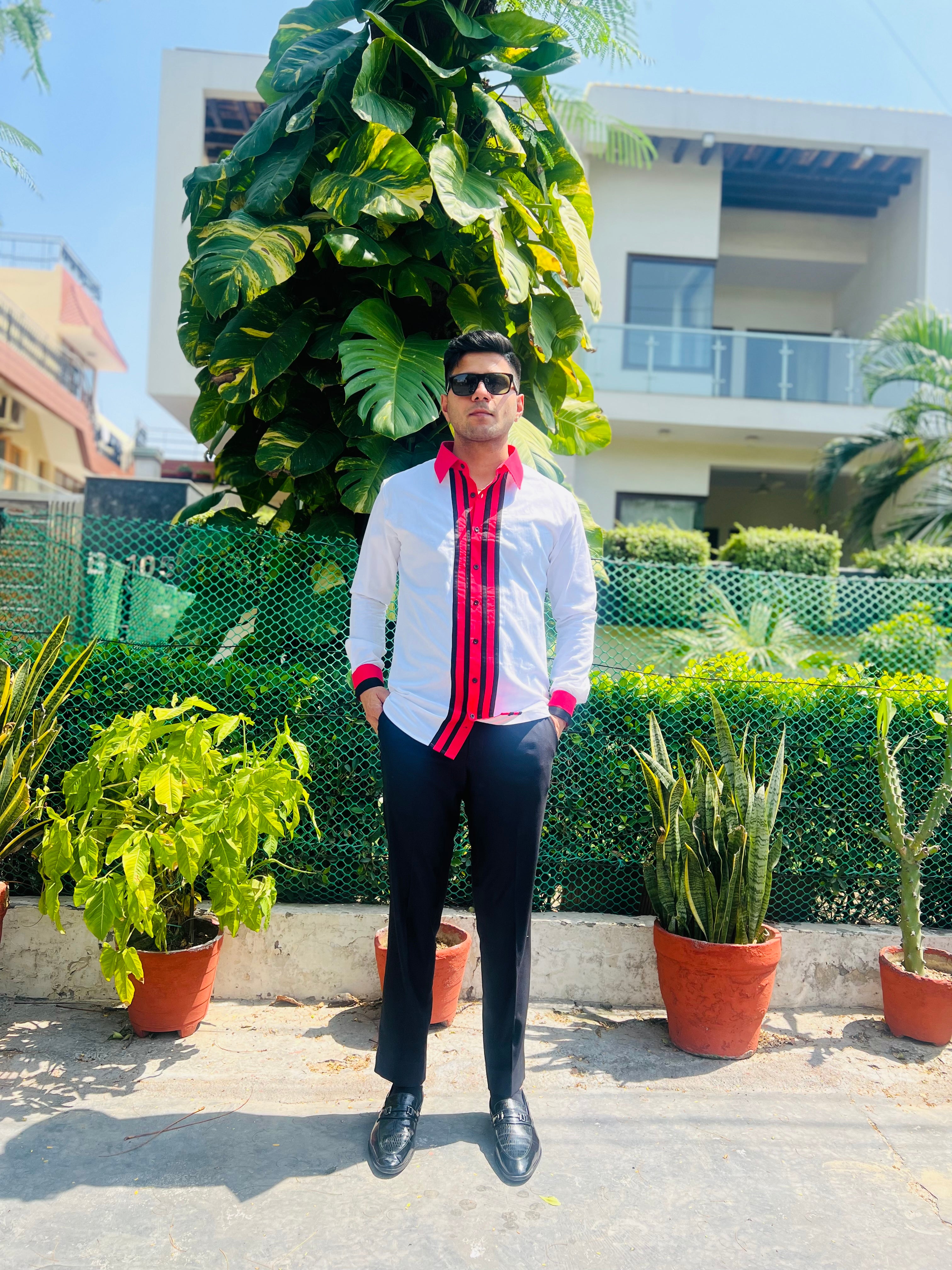 Red & Black Stripes Shirt