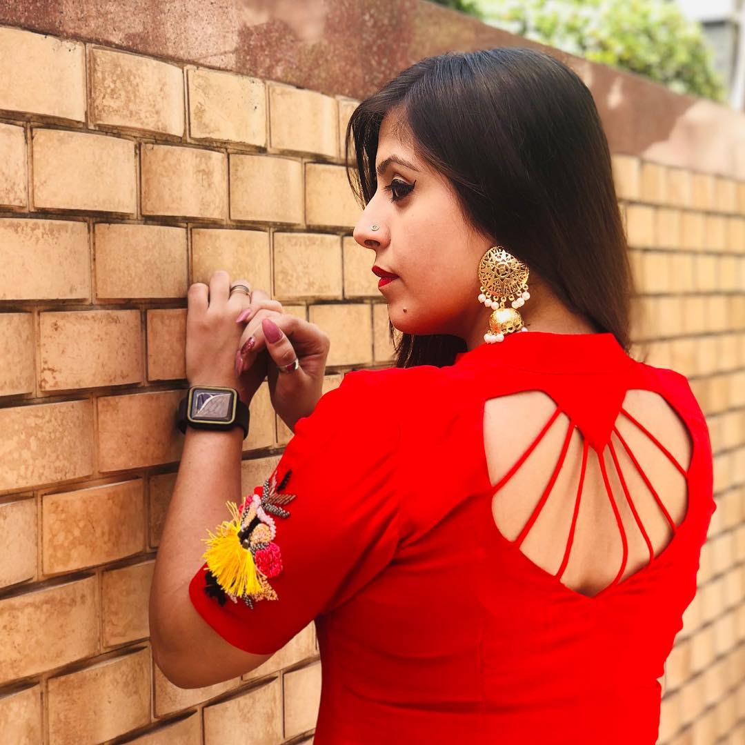 Red Georgette Suit