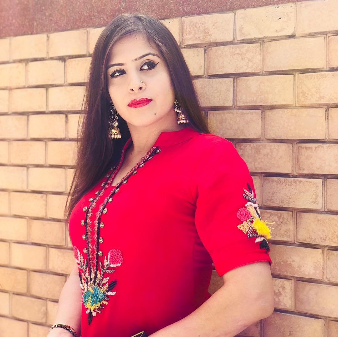Red Georgette Suit