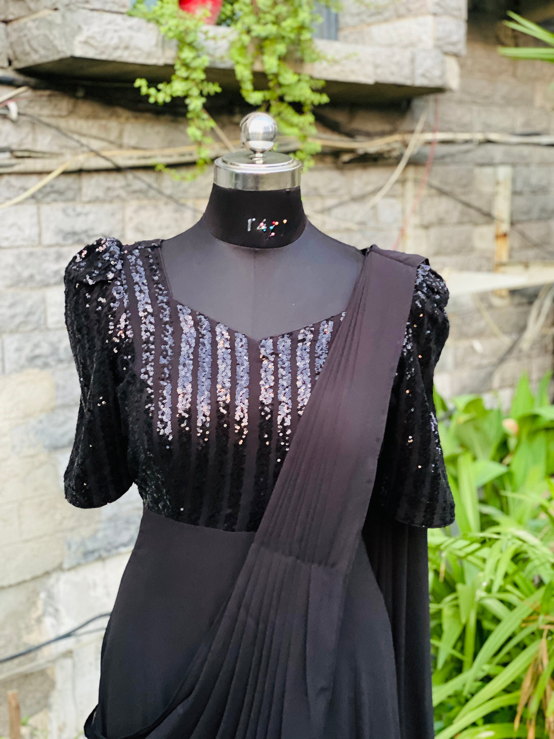 Black Saree Gown