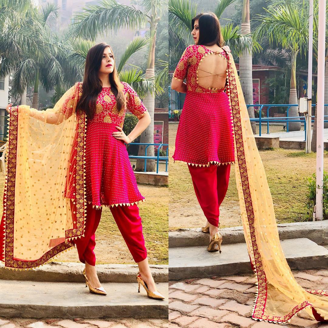 Hot Pink Ethnic Suit