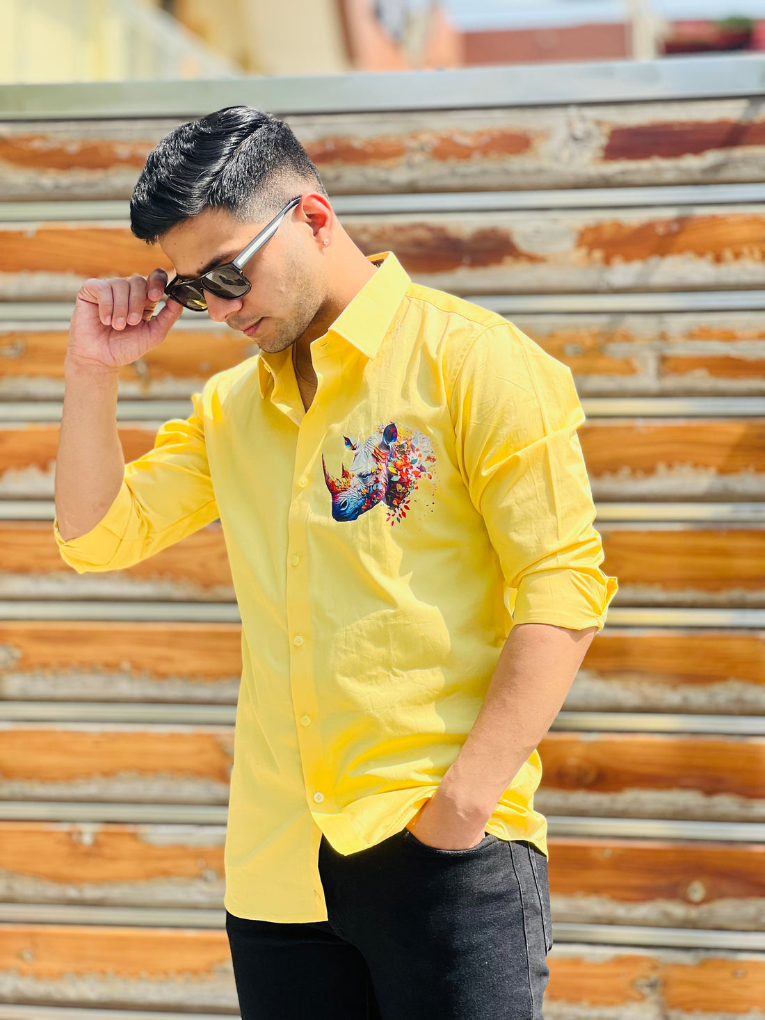 Yellow Rihno Shirt
