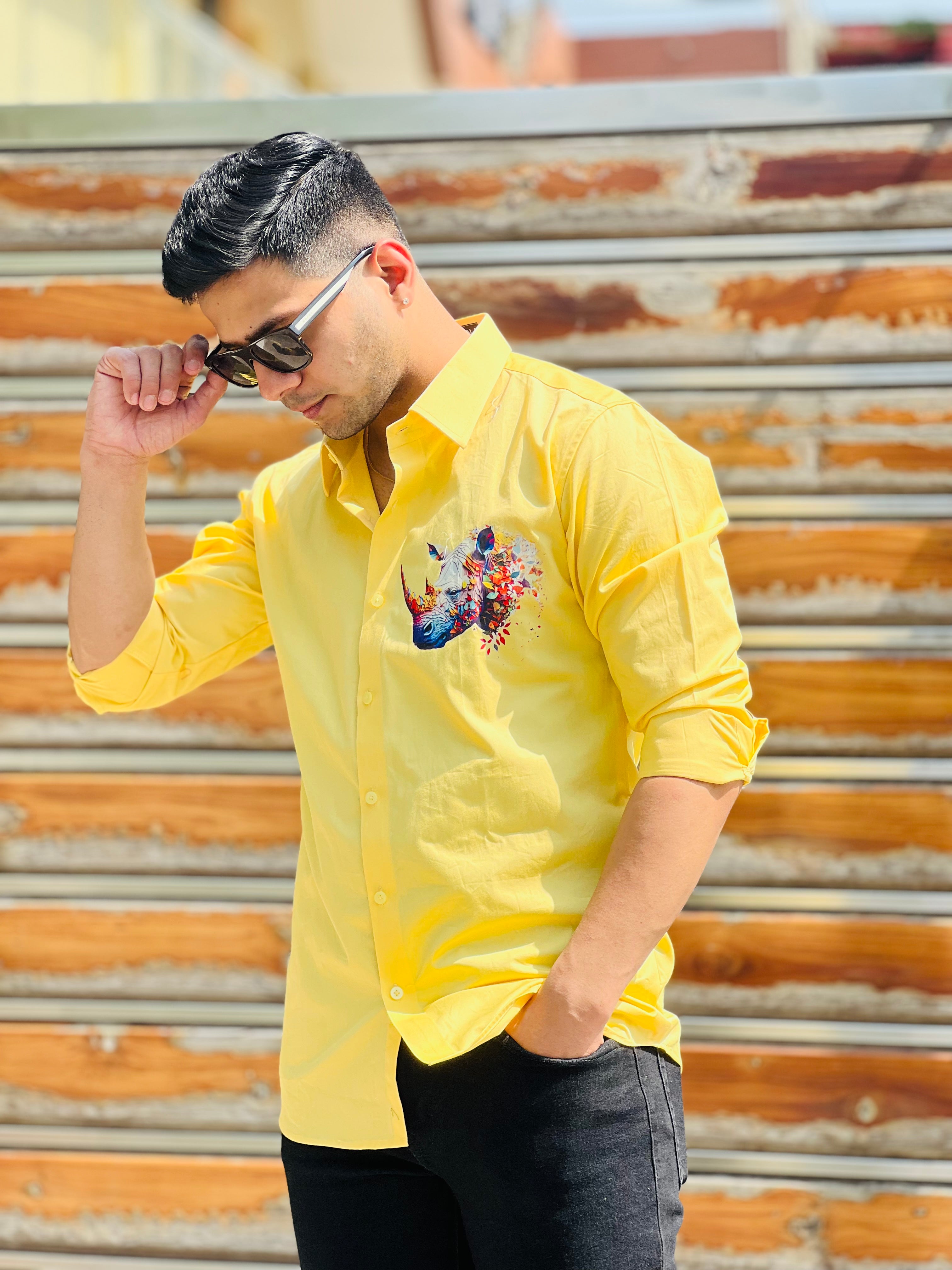 Yellow Rihno Shirt