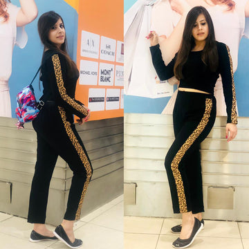 Cheetah Striped Black Co-Ord Set