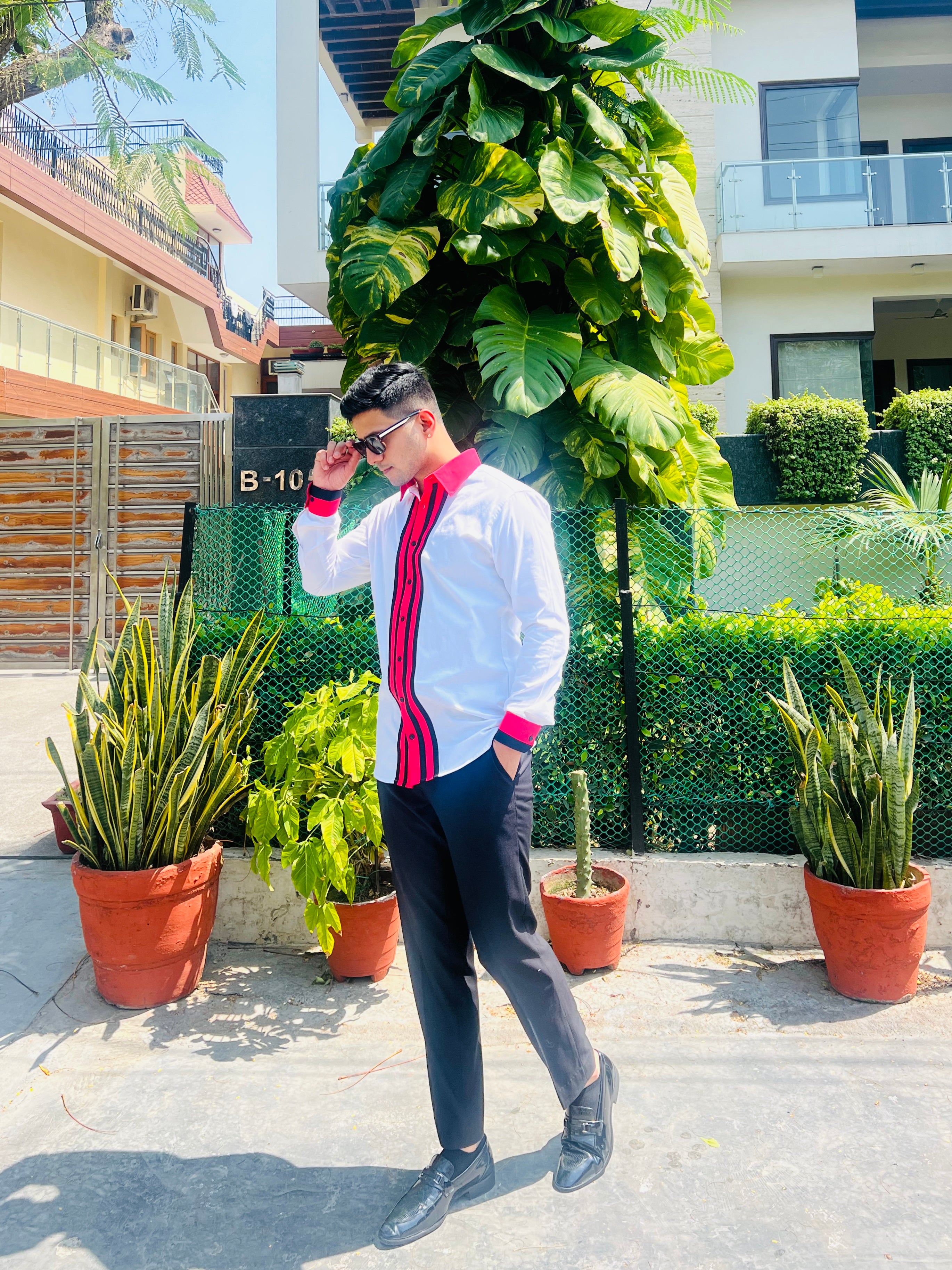 Red & Black Stripes Shirt