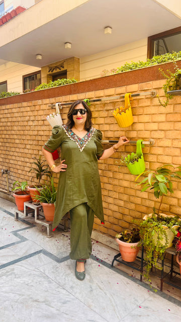 Olive Linen Co-Ord