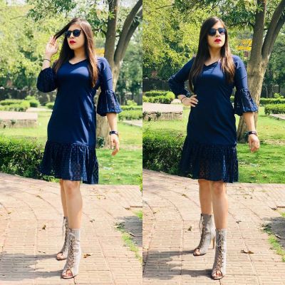 Blue Net Dress