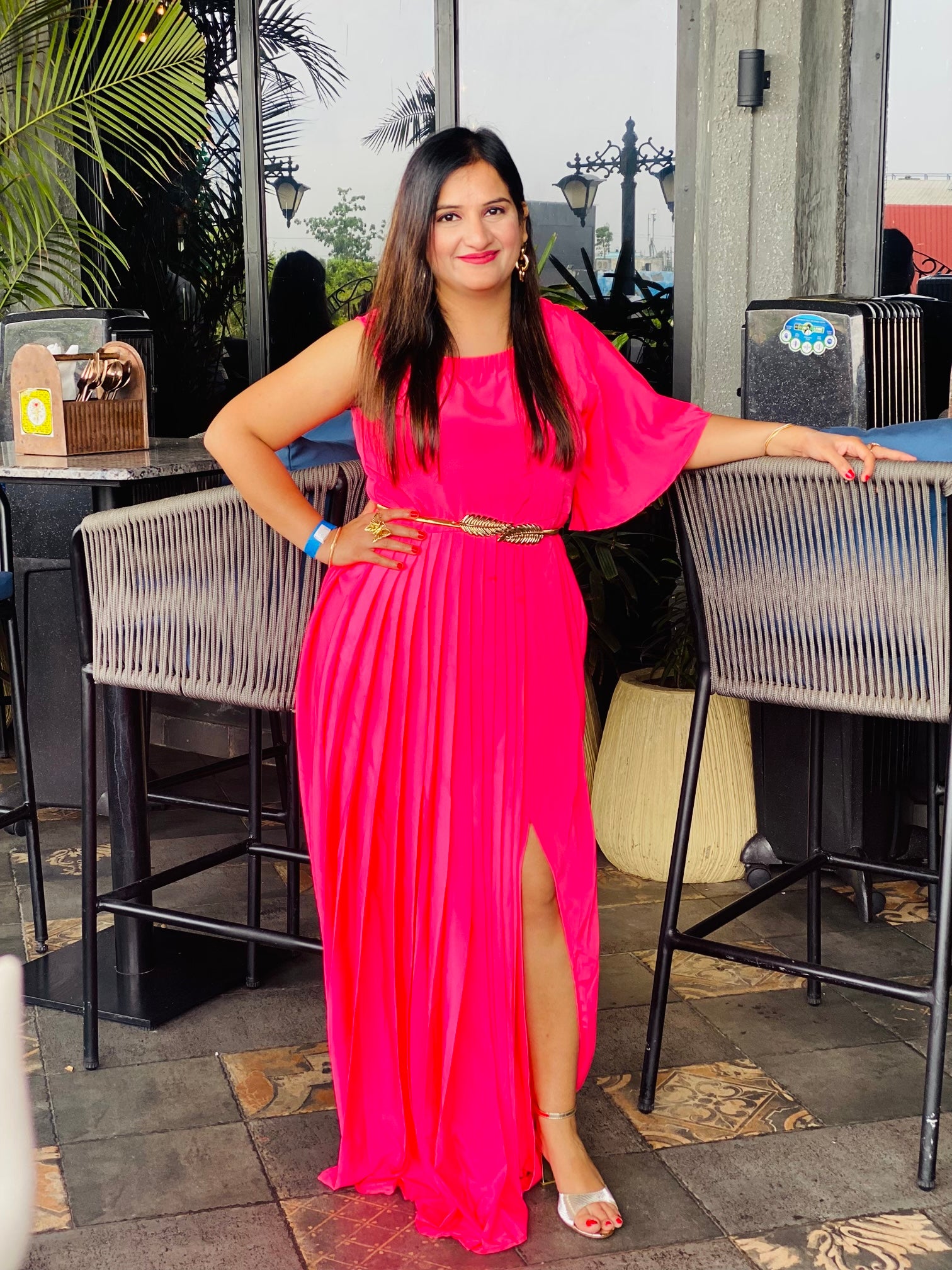 Hot Pink Crepe Drape