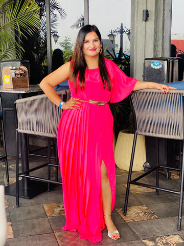 Hot Pink Crepe Drape