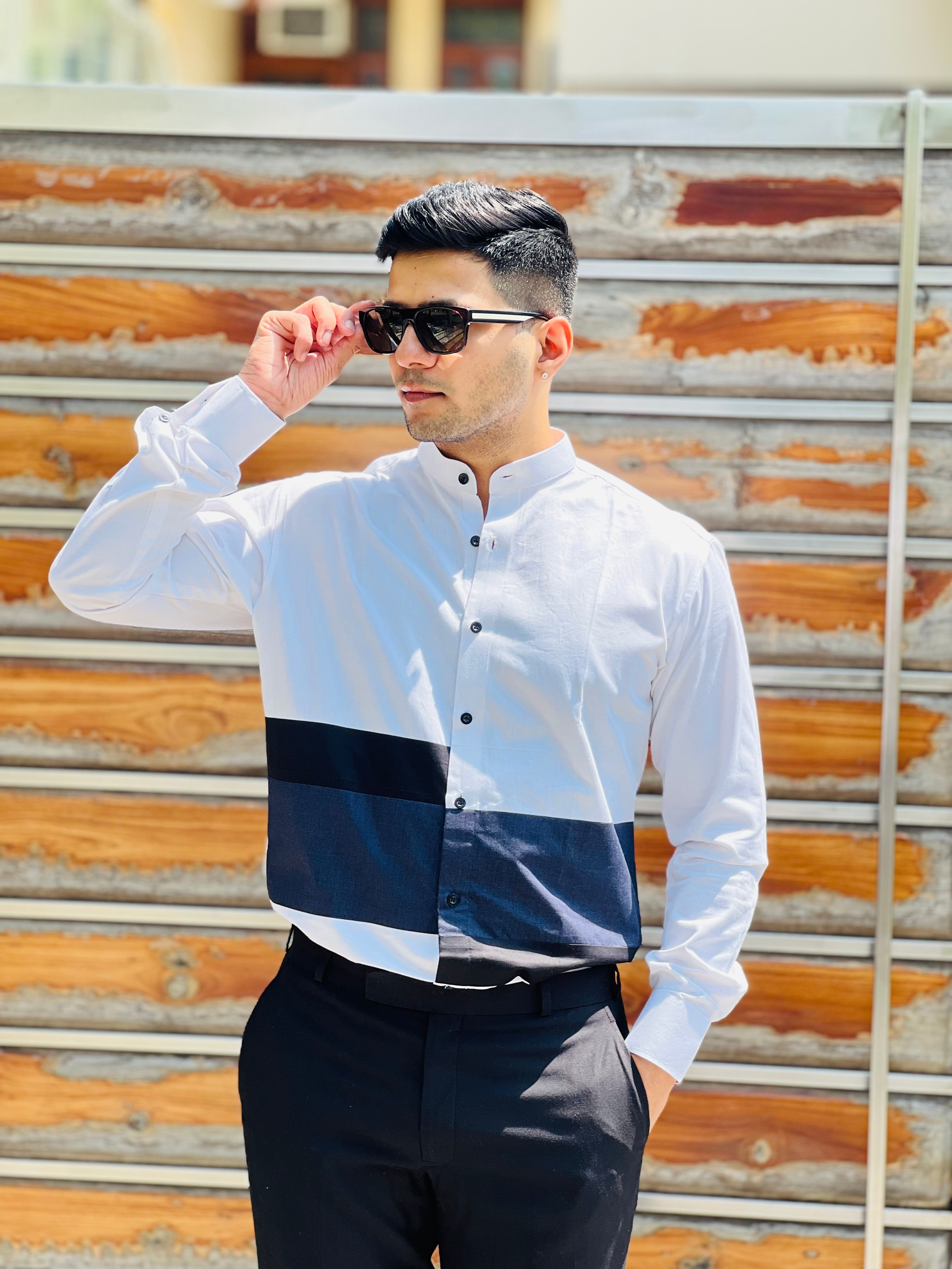 White Party Stripes Shirt