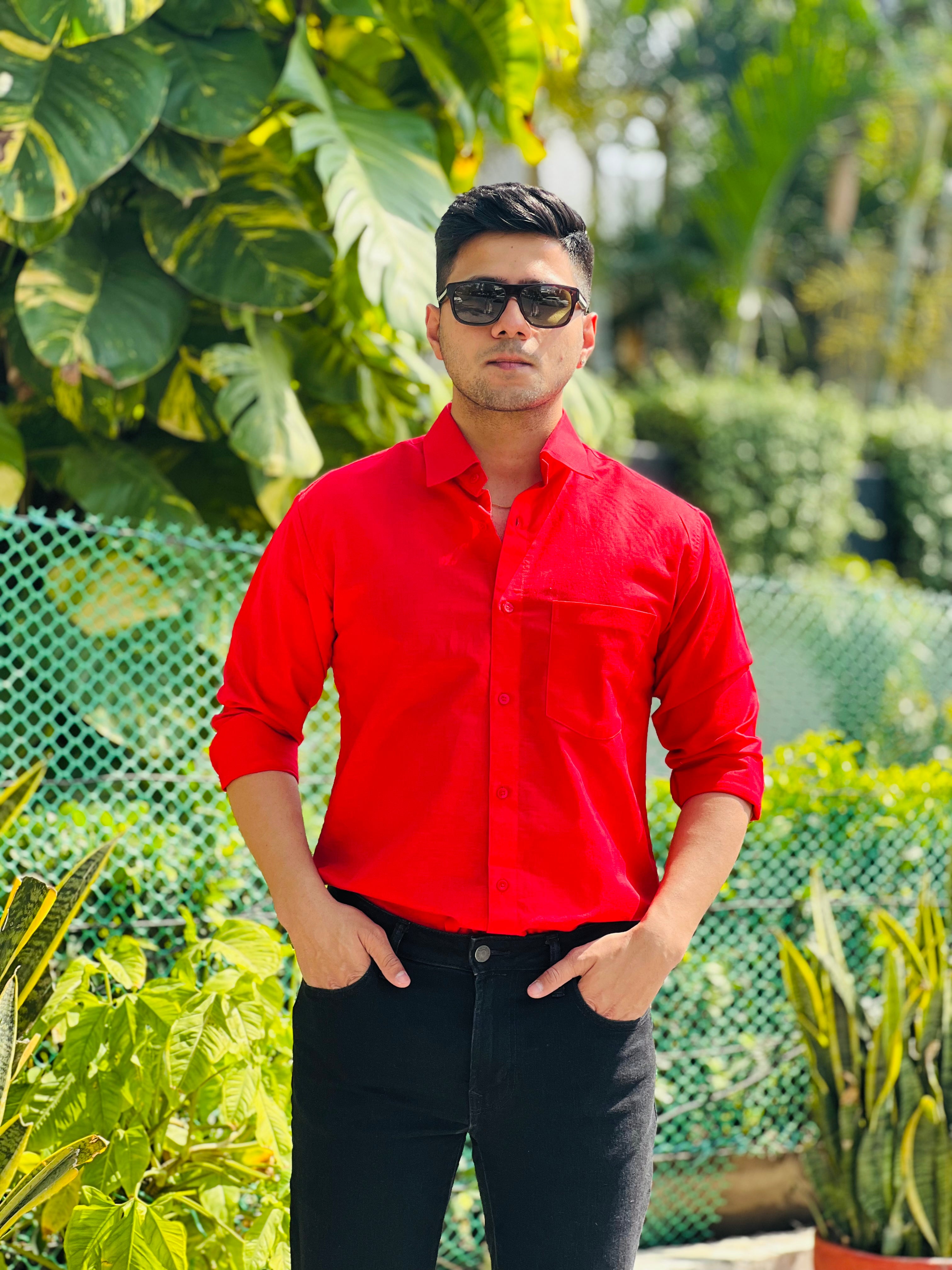 Red Solid Shirt