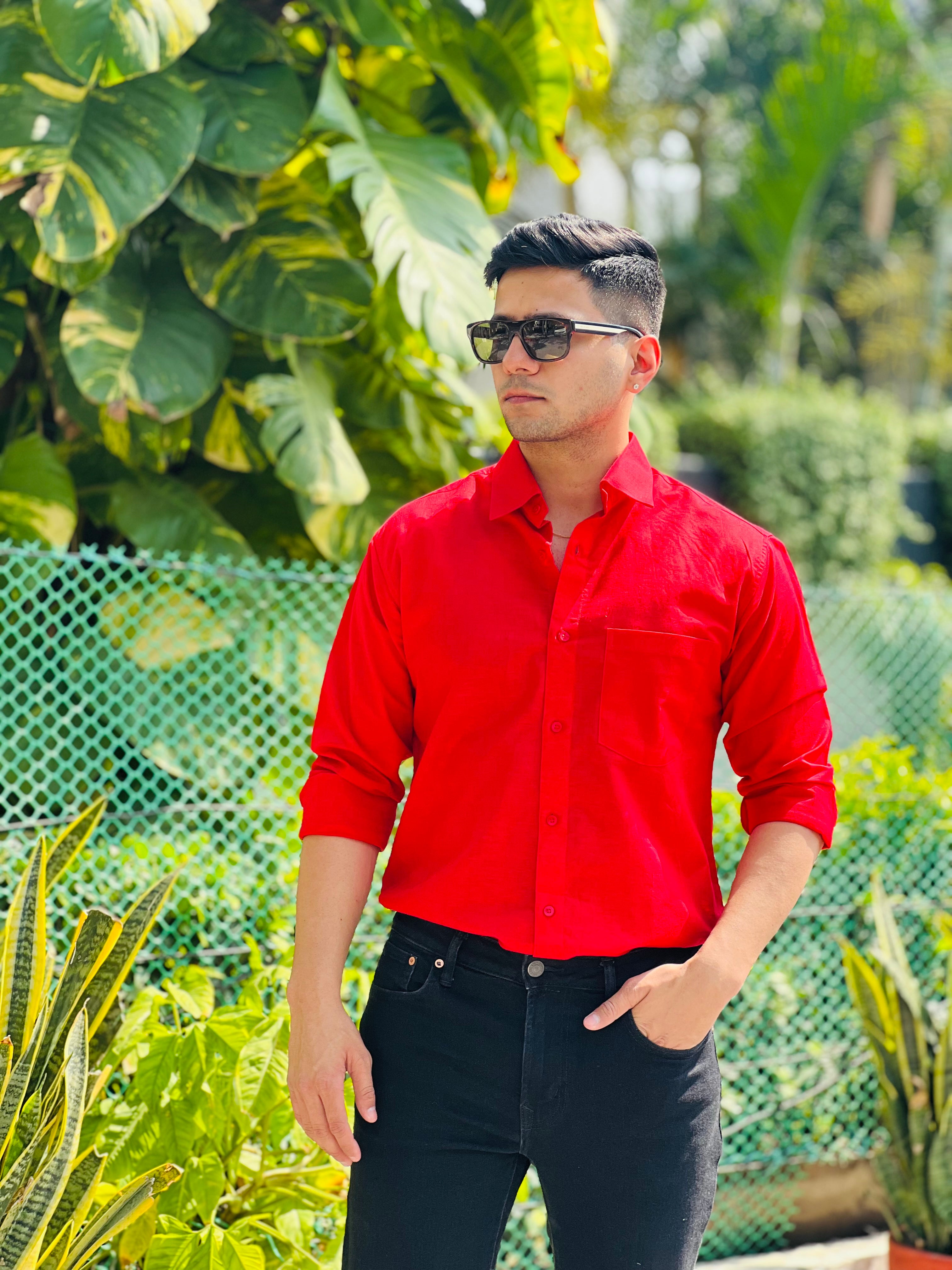 Red Solid Shirt