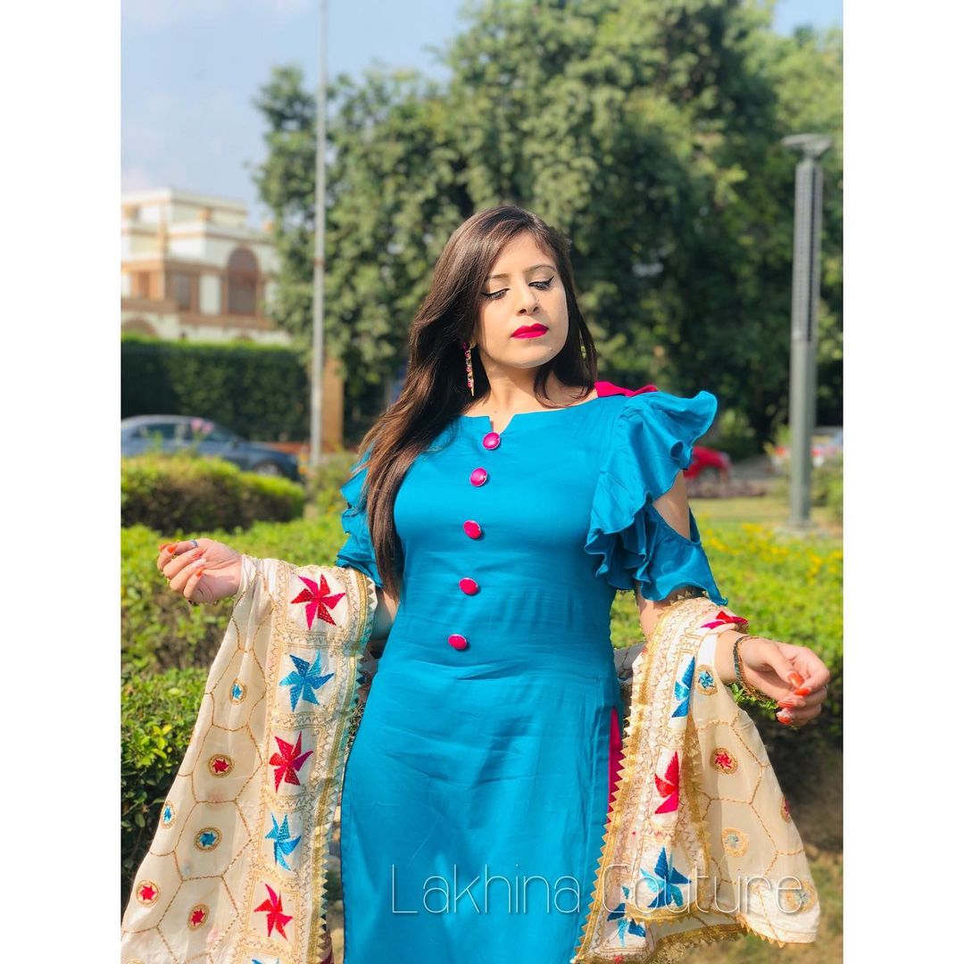 Turquoise Pink Classy Suit