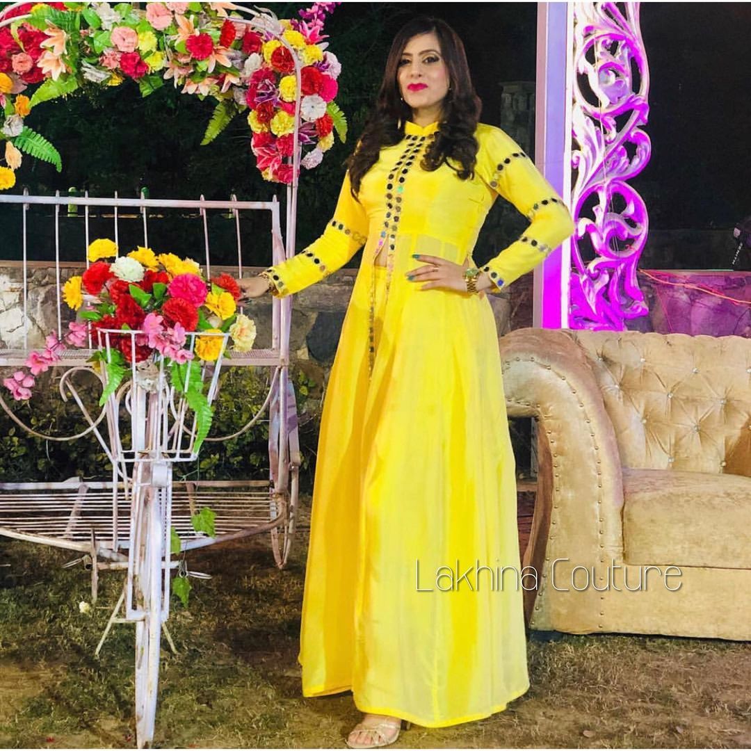 Lemon Yellow Mirror Suit