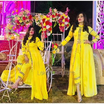 Lemon Yellow Mirror Suit