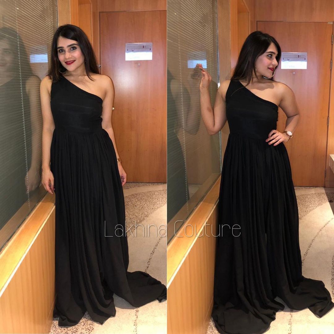 Black Georgette Gown