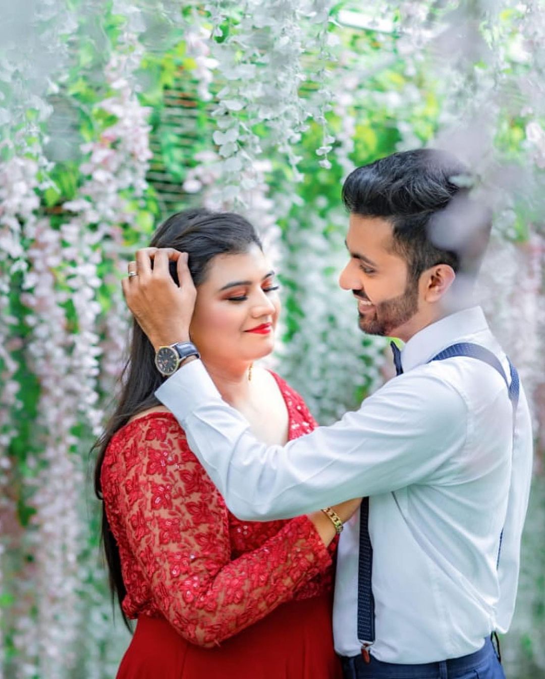 Red Embroidered Gown
