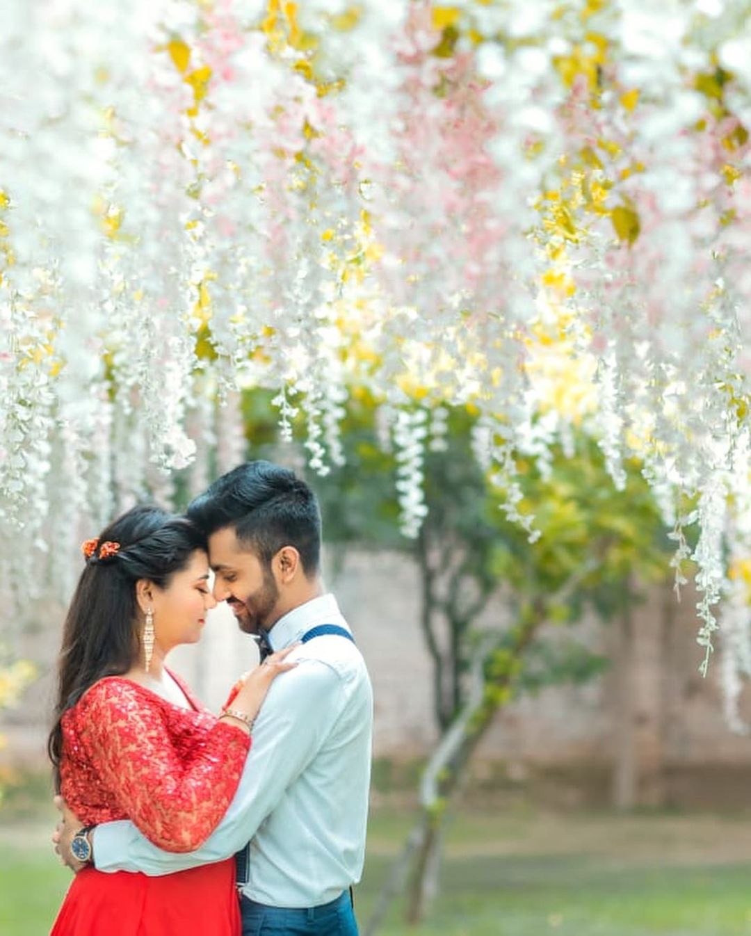 Red Embroidered Gown