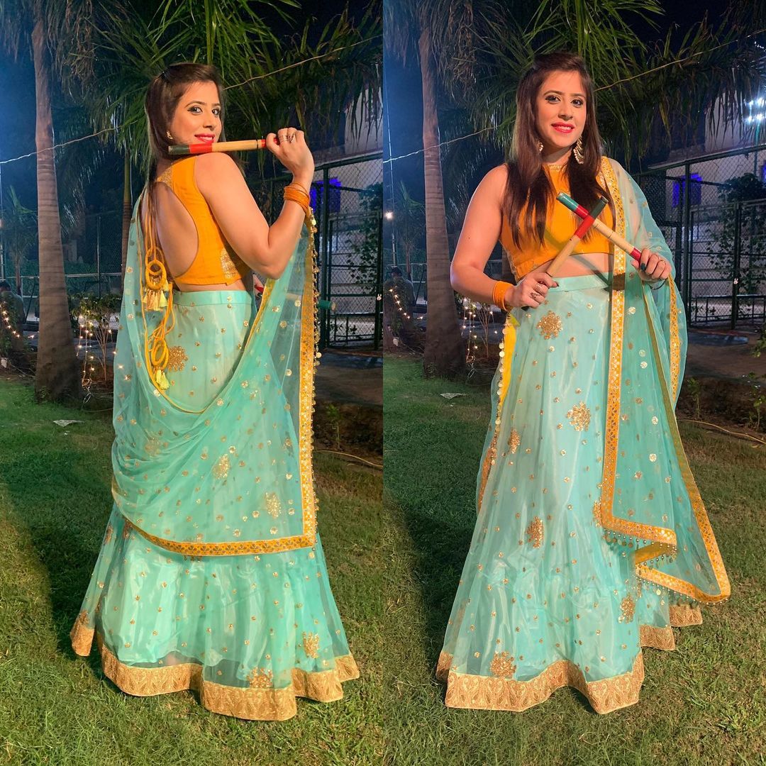 Yellow Mint Lehenga