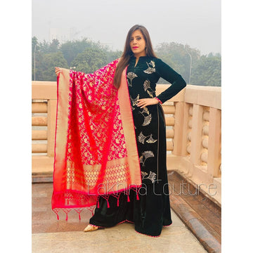 Bottle Green Velvet Suit