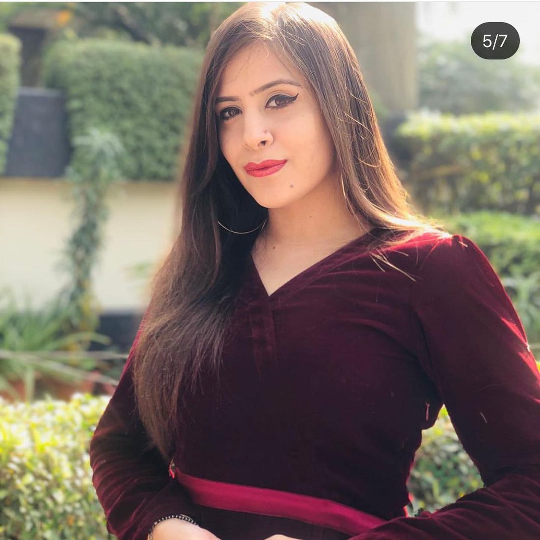 Wine Velvet Dress