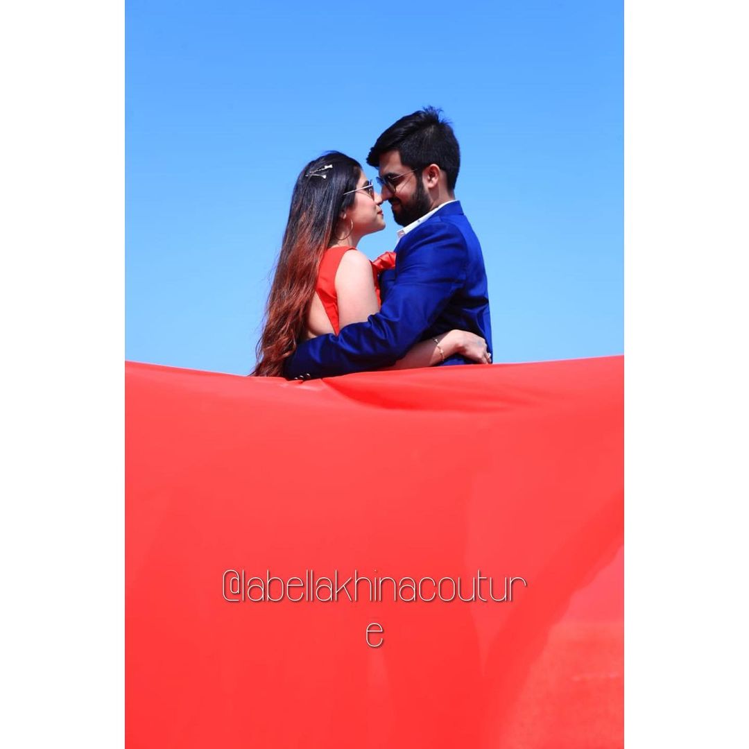 Red Georgette Gown